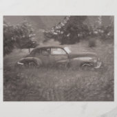 ヴィンテージカー素朴セピアアンティークオールドアートデザイン (正面)