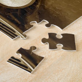 ヴィンテージカー車庫と修理店 ジグソーパズル (側面)