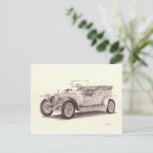 ヴィンテージカー転が:ロイスシルバー幽霊 ポストカード (スタンド正面)