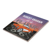 ヴィンテージカー – ギフト – ルート66 - SRF タイル (側面)