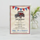 ヴィンテージカー&バンティンサプライズ誕生日 招待状 (スタンド正面)