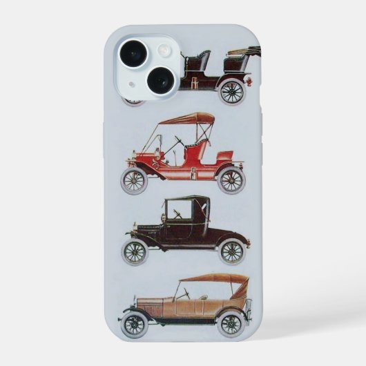 ヴィンテージカー モノグラム iPhone 15ケース (裏面)