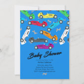 ヴィンテージカー！男の赤ちゃんシャワー招待状 招待状 (正面)