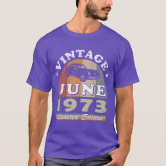 ヴィンテージカー 1973年6月生まれ 誕生日プレゼント フリー Tシャツ