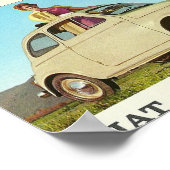 ヴィンテージカーFiat 500 inイタリアのポスター |レトロプリント ポスター (角)