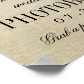 ヴィンテージカ素朴メラ結婚のフォトブース標識 ポスター (角)