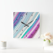 ヴィンテージカ素朴ントリー木製デコール スクエア壁時計 (ホーム)