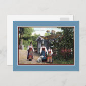 ヴィンテージカ1900スカンセンスウェーデンド伝統的レス ポストカード (正面/裏面)