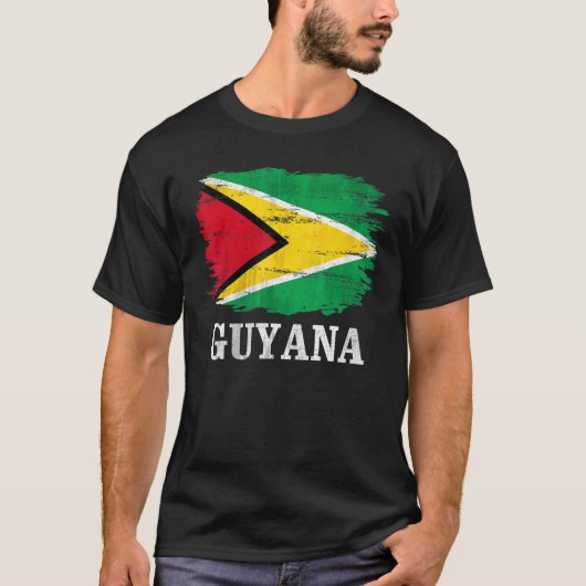 ヴィンテージガイアナ国旗 Tシャツ (正面)