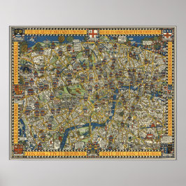 ヴィンテージガイド – ロンドン ポスター