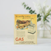 ヴィンテージガスコンロ料理広告 ポストカード (スタンド正面)