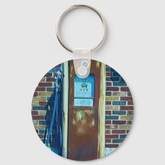 ヴィンテージガスポンプキーチェーン キーホルダー (正面)