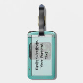 ヴィンテージガスポンププランタ簡単IDパーソナル ラゲッジタグ (裏面縦)