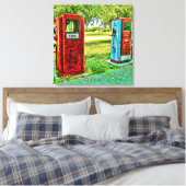 ヴィンテージガスポンプ撮影用帆布 キャンバスプリント (インサイチュ (寝室))