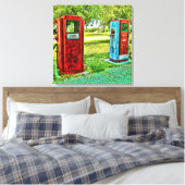 ヴィンテージガスポンプ撮影用帆布 キャンバスプリント (インサイチュ (寝室))