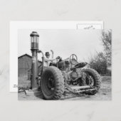 ヴィンテージガスポンプ農園， 1940年代 ポストカード (正面/裏面)