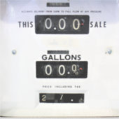 ヴィンテージガスポンプ顔 シール (正面)