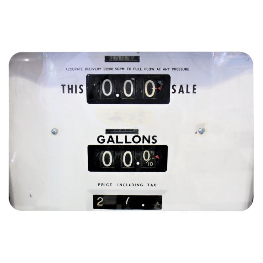 ヴィンテージガスポンプ顔 マグネット (横)