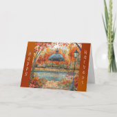 ヴィンテージガゼボオータムイラストレーション感謝祭 カード (正面)