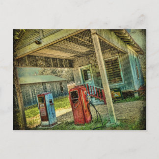 ヴィンテージガソリンスタンドはがき ポストカード