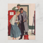 ヴィンテージガソリンスタンド ポストカード (正面)