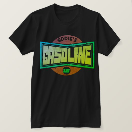 ヴィンテージガソリン記号レトロバッジコスト可能T- Tシャツ (デザイン正面)