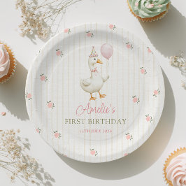 ヴィンテージガチョウの初誕生日 ペーパープレート