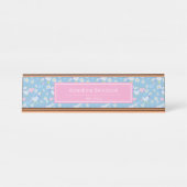 ヴィンテージガチョウパーソナライズされた模様 デスクネームプレート (正面)