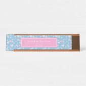 ヴィンテージガチョウパーソナライズされた模様 デスクネームプレート (正面)