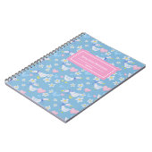 ヴィンテージガチョウパーソナライズされた模様 ノートブック (左側)