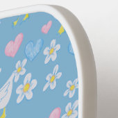 ヴィンテージガチョウパーソナライズされた模様 ピックルボールラケット (左詳細)