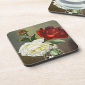 ヴィンテージガラスのバラ コースター (左側)