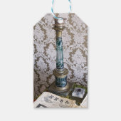 ヴィンテージガラスの燭台 ギフトタグ (正面)