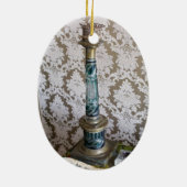 ヴィンテージガラスの燭台 セラミックオーナメント (裏面)