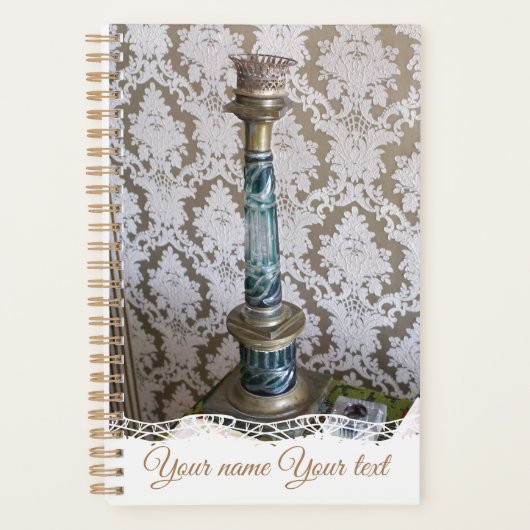 ヴィンテージガラスの燭台 プランナー手帳 (正面)