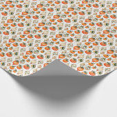 ヴィンテージガラスオーナメント – タイムレスオレンジ ラッピングペーパー (角)