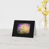 ヴィンテージガラス絶縁体 カード (黄色い花)