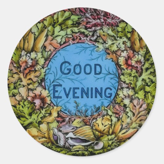 ヴィンテージガラス魔法ランタンスライドグッド夕べ ラウンドシール (正面)