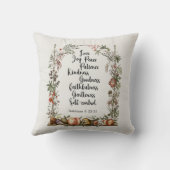 ヴィンテージガラテヤ5:22-23霊の果実 クッション (裏面)