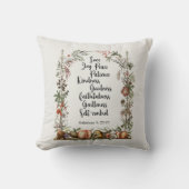 ヴィンテージガラテヤ5:22-23霊の果実 クッション (正面)