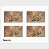 ヴィンテージガリバー旅行記 長方形シール (シート)