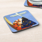 ヴィンテージガルダイタリアヨーロッパ航空旅行 コースター (左側)