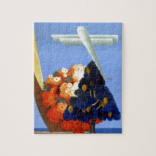 ヴィンテージガルダイタリアヨーロッパ航空旅行 ジグソーパズル (縦)