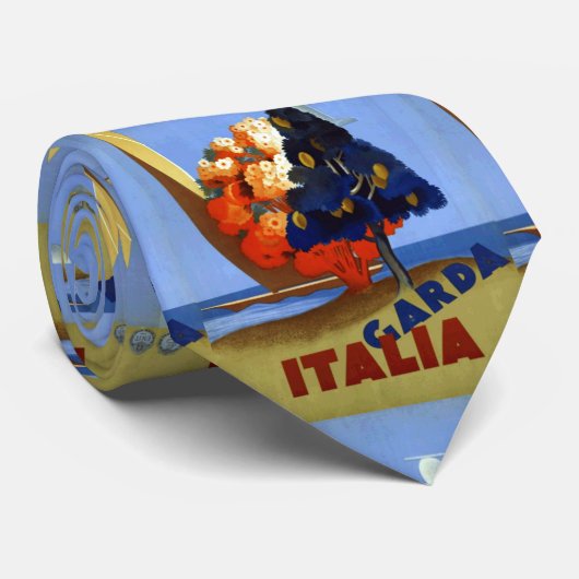 ヴィンテージガルダイタリアヨーロッパ航空旅行 ネクタイ (ロール)