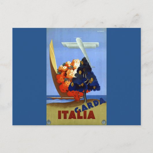 ヴィンテージガルダイタリアヨーロッパ航空旅行 ポストカード (正面)