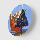 ヴィンテージガルダイタリアヨーロッパ航空旅行 ラウンド壁時計 (傾斜)