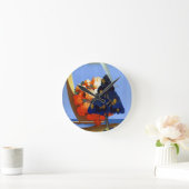 ヴィンテージガルダイタリアヨーロッパ航空旅行 ラウンド壁時計 (ホーム)