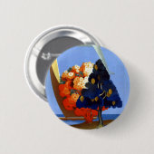 ヴィンテージガルダイタリアヨーロッパ航空旅行 缶バッジ (正面&裏面)