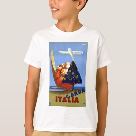 ヴィンテージガルダイタリアヨーロッパ航空旅行 Tシャツ (正面)