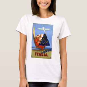 ヴィンテージガルダイタリアヨーロッパ航空旅行 Tシャツ